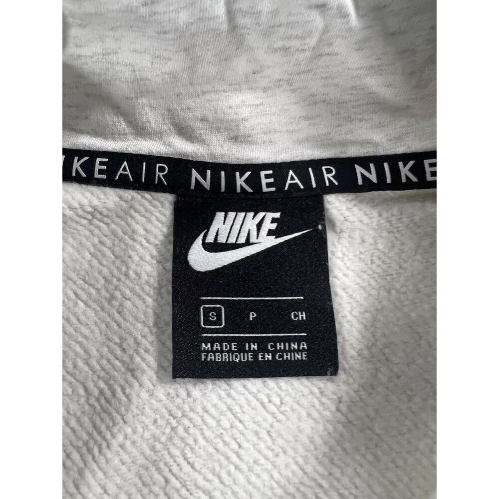 Nike Air Women’s 1/2 Zip Long Sleeve Gray Crop Top CV8578-051 Size Small - Picture 10 of 12